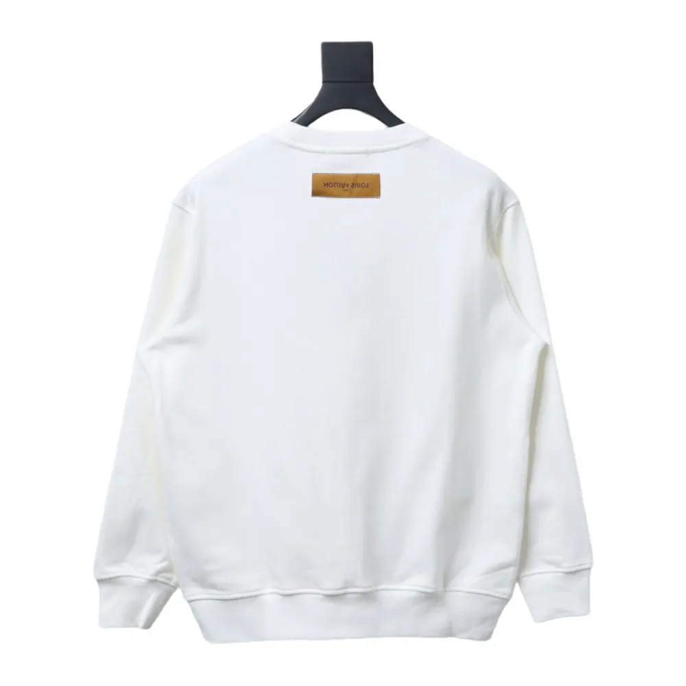  Louis Vuitton 24SS reverse logo print round neck Hoodie 2