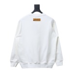  Louis Vuitton 24SS reverse logo print round neck Hoodie 2