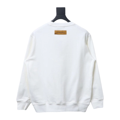 Louis Vuitton 24SS reverse logo print round neck Hoodie 2 02