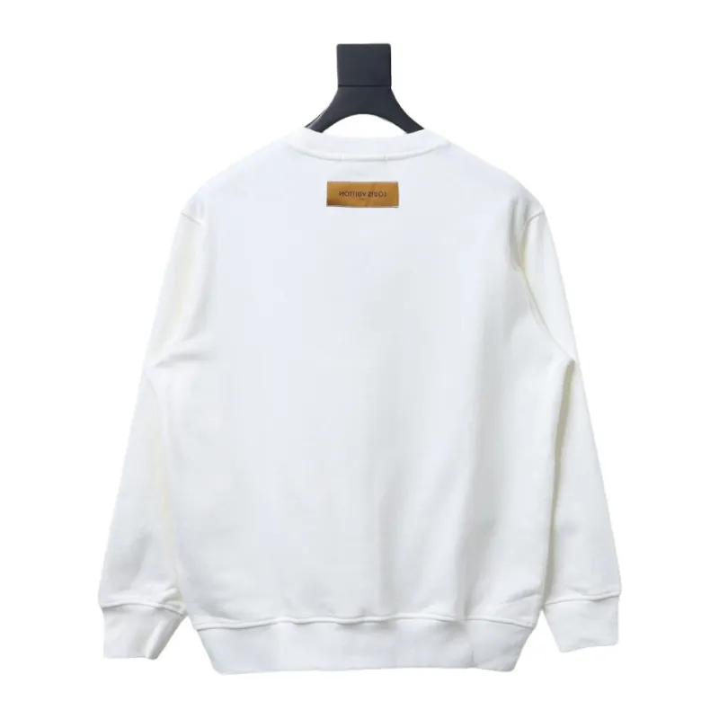  Louis Vuitton 24SS reverse logo print round neck Hoodie 2