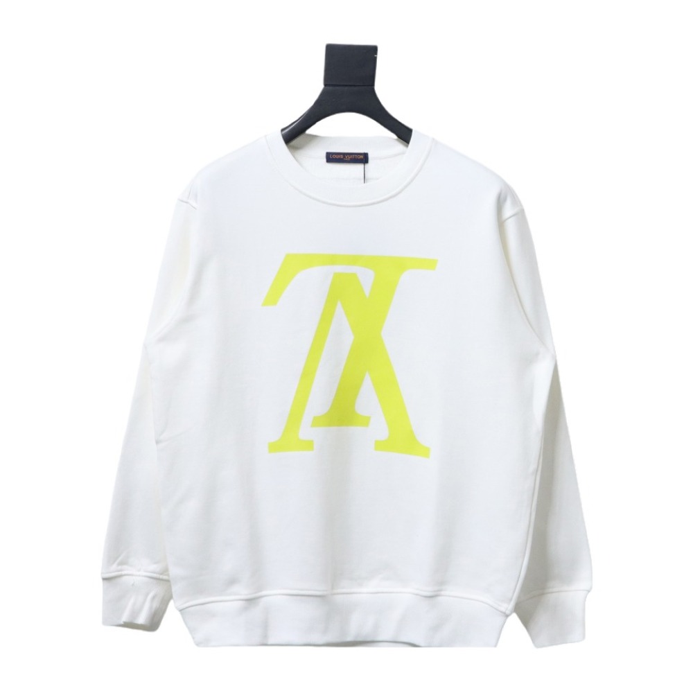  Louis Vuitton 24SS reverse logo print round neck Hoodie 2