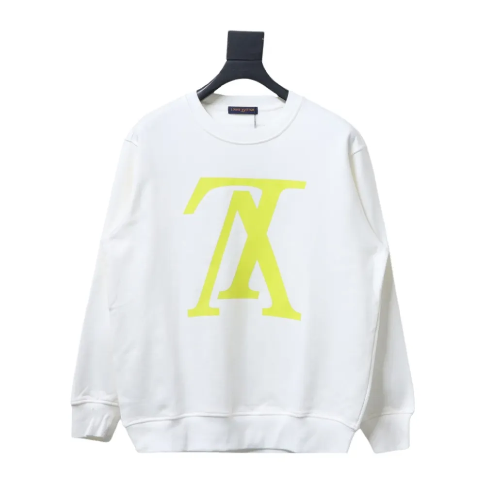  Louis Vuitton 24SS reverse logo print round neck Hoodie 2