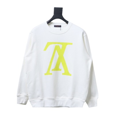  Louis Vuitton 24SS reverse logo print round neck Hoodie 2 01