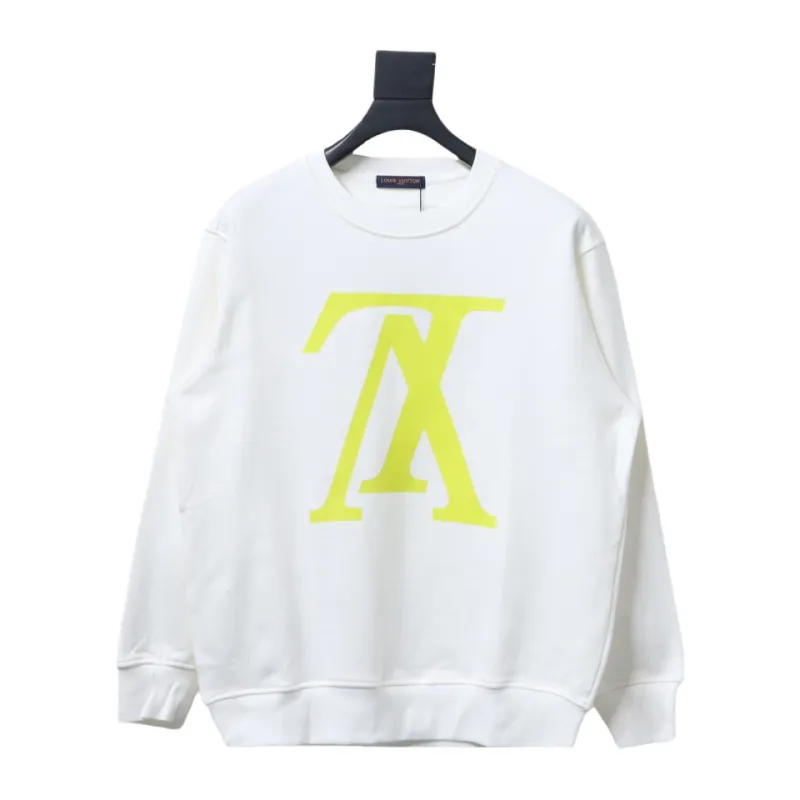  Louis Vuitton 24SS reverse logo print round neck Hoodie 2