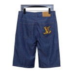  Louis Vuitton 24ss rope embroidery denim shorts Jeans