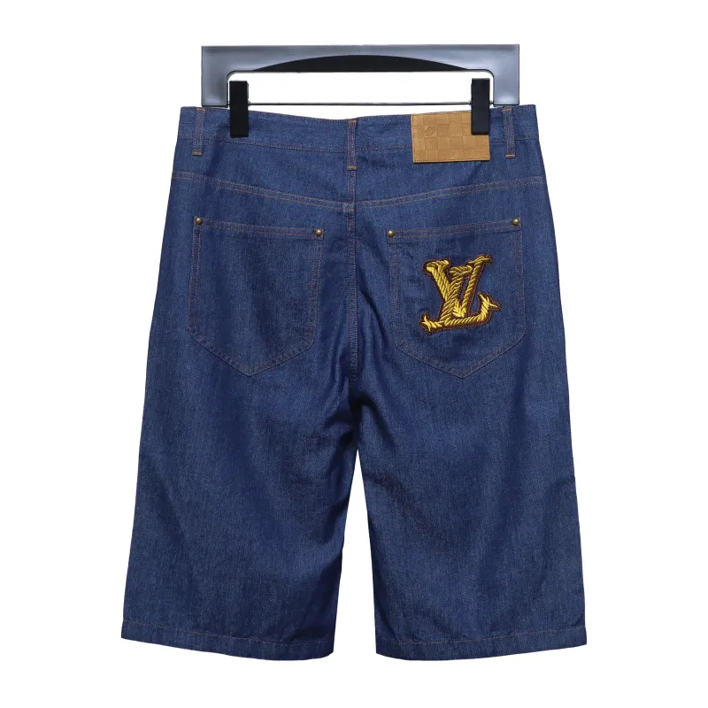 Louis Vuitton 24ss rope embroidery denim shorts Jeans