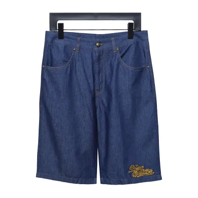 Louis Vuitton 24ss rope embroidery denim shorts Jeans 01