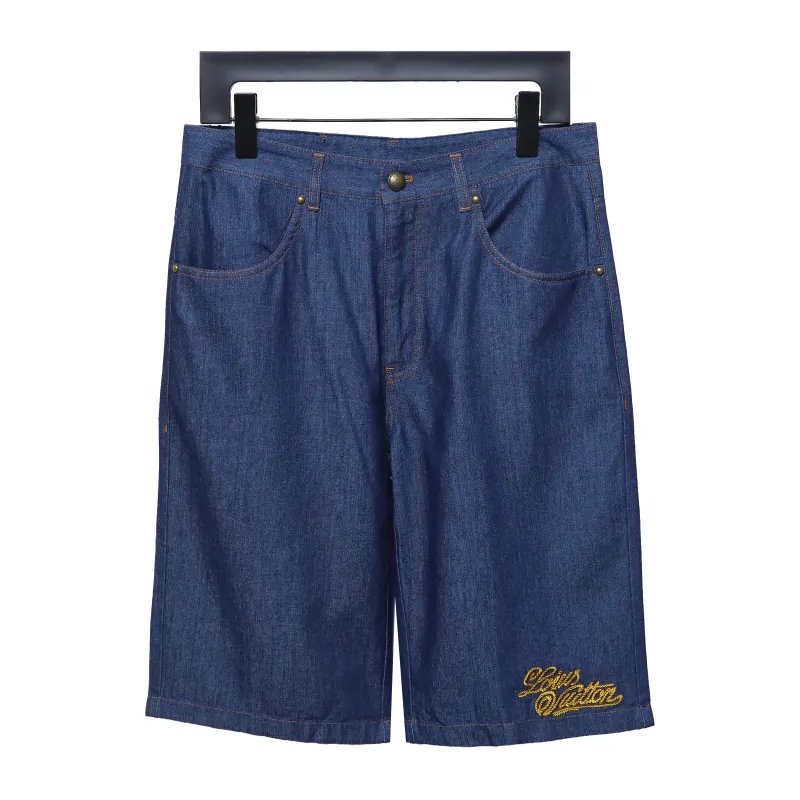 Louis Vuitton 24ss rope embroidery denim shorts Jeans