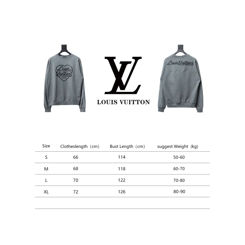  Louis Vuitton × Nigo 2022ss joint 2.0 version of the heart foam print round neck Hoodie