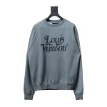 Louis Vuitton× Nigo joint gray raglan sleeve round neck Hoodie