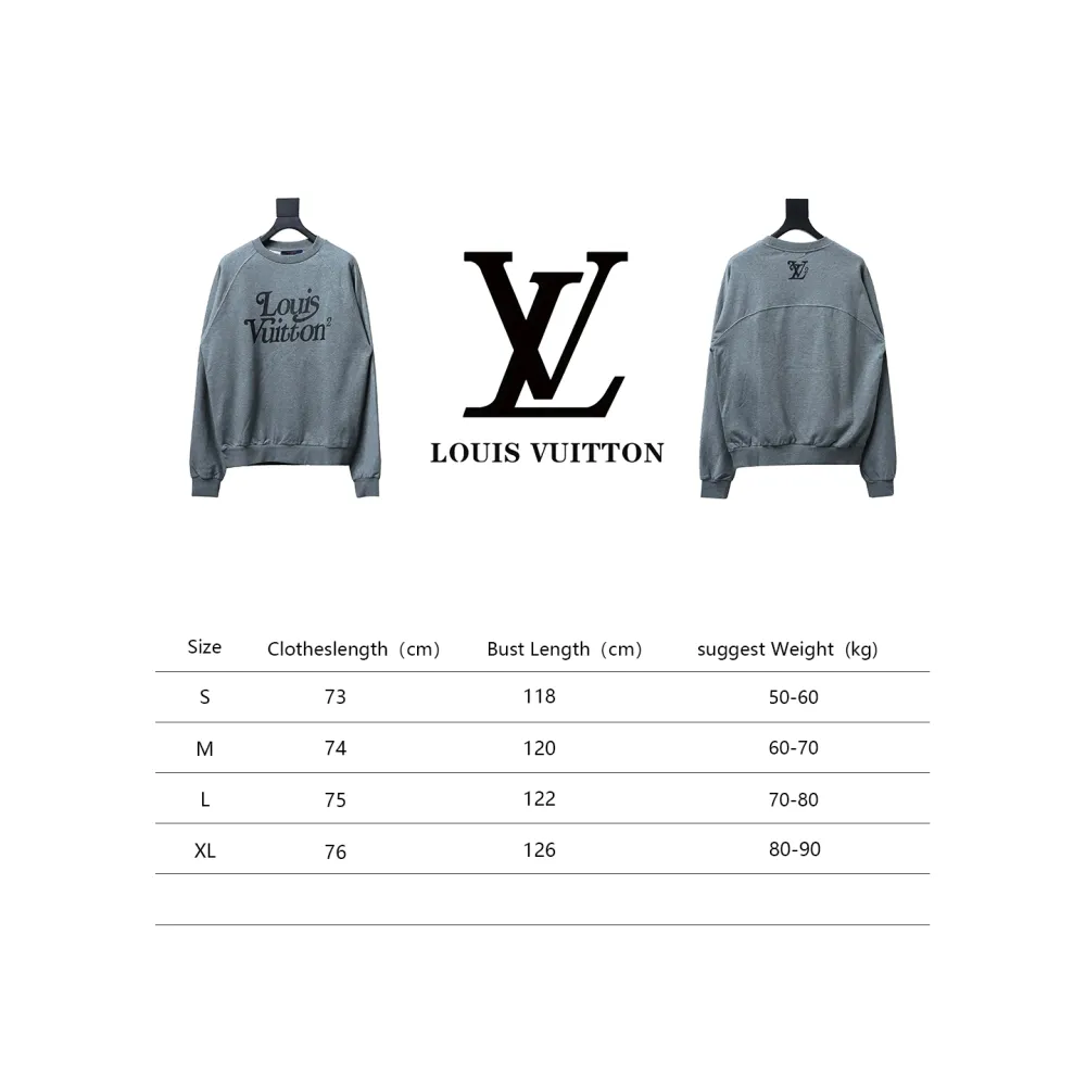 Louis Vuitton× Nigo joint gray raglan sleeve round neck Hoodie