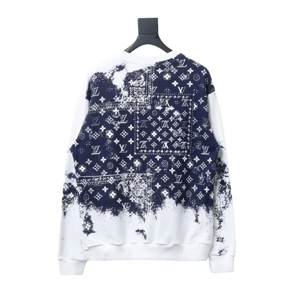  Louis Vuitton cashew flower tie-dye round neck Hoodie