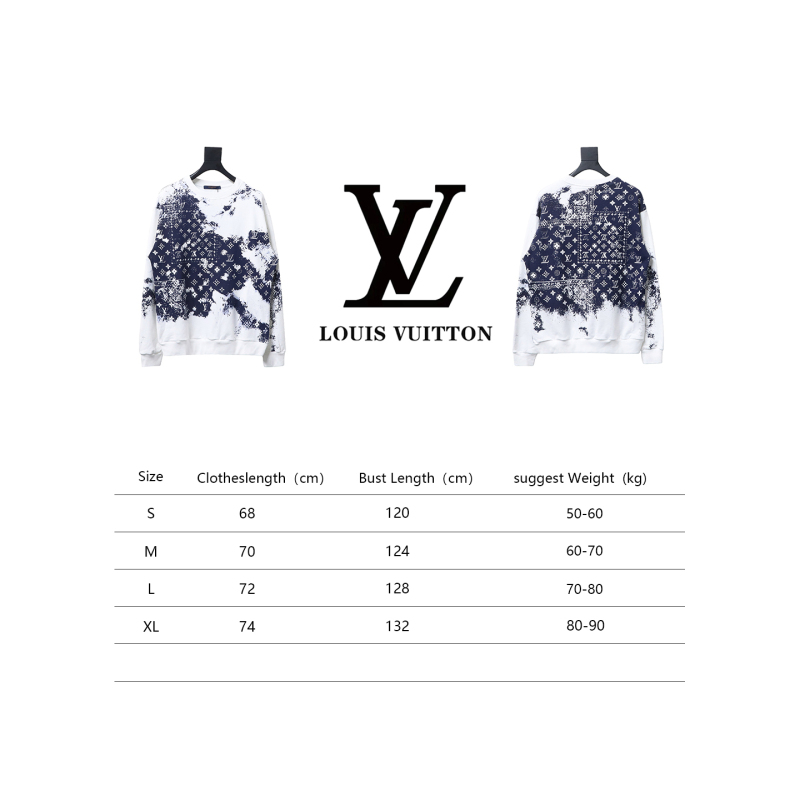  Louis Vuitton cashew flower tie-dye round neck Hoodie