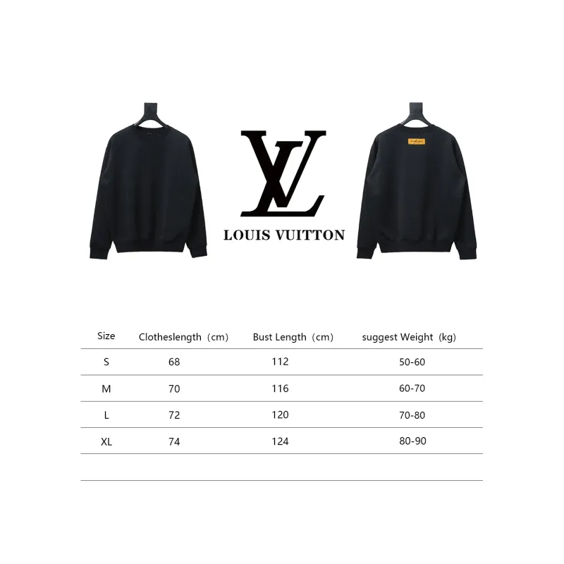 Louis Vuitton checkerboard round neck Hoodie 1