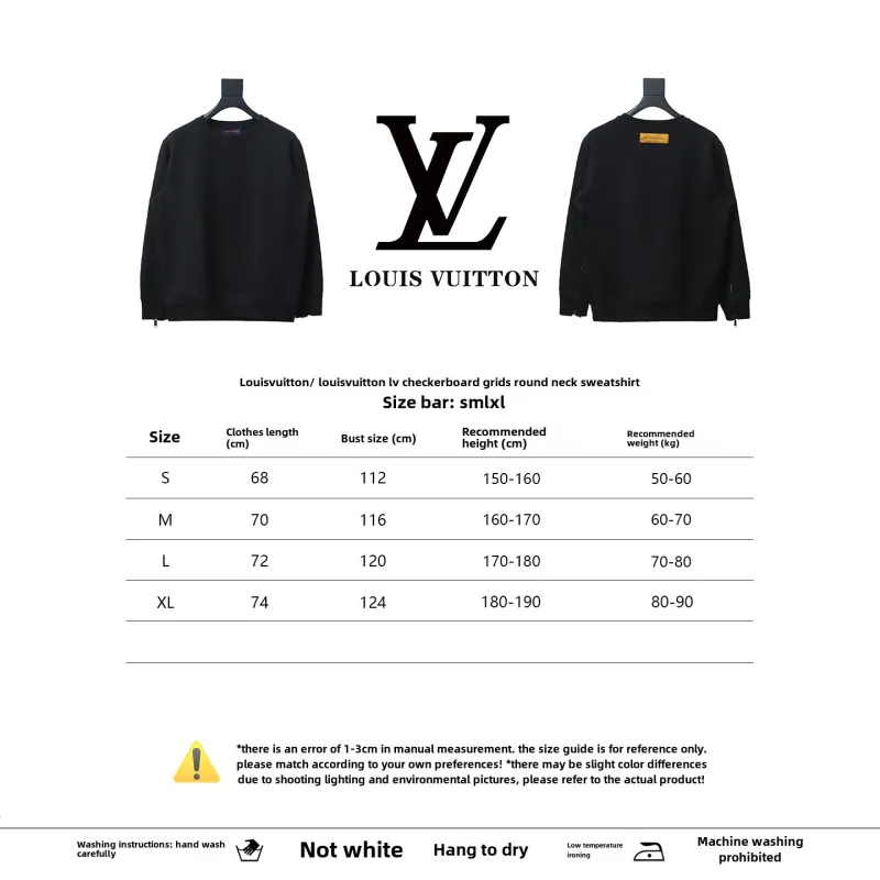  Louis Vuitton checkerboard round neck Hoodie 3
