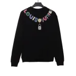  Louis Vuitton colorful print beaded chain Hoodie 1