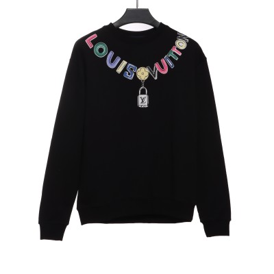  Louis Vuitton colorful print beaded chain Hoodie 1 01