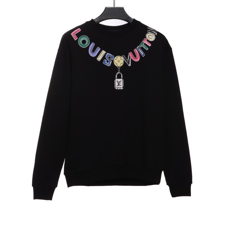  Louis Vuitton colorful print beaded chain Hoodie 1