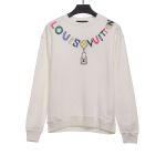  Louis Vuitton colorful print beaded chain Hoodie 2