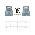 Louis Vuitton DAMIER checkerboard denim shorts Jeans