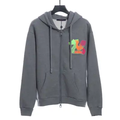 Louis Vuitton fantasy color embroidery Hoodie 01