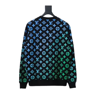  Louis Vuitton full print gradient round neck Hoodie 01
