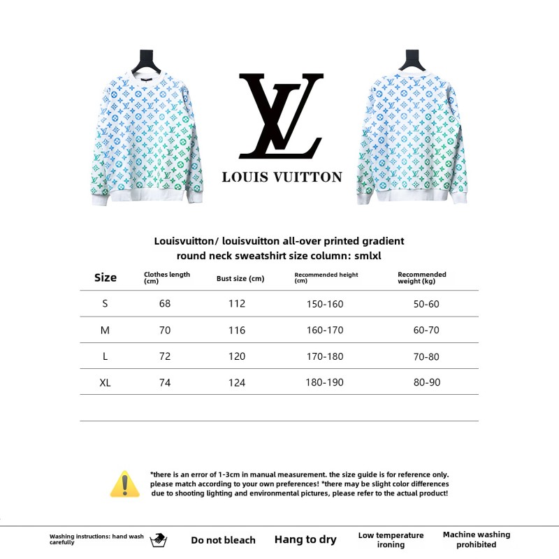  Louis Vuitton full print gradient round neck Hoodie 2