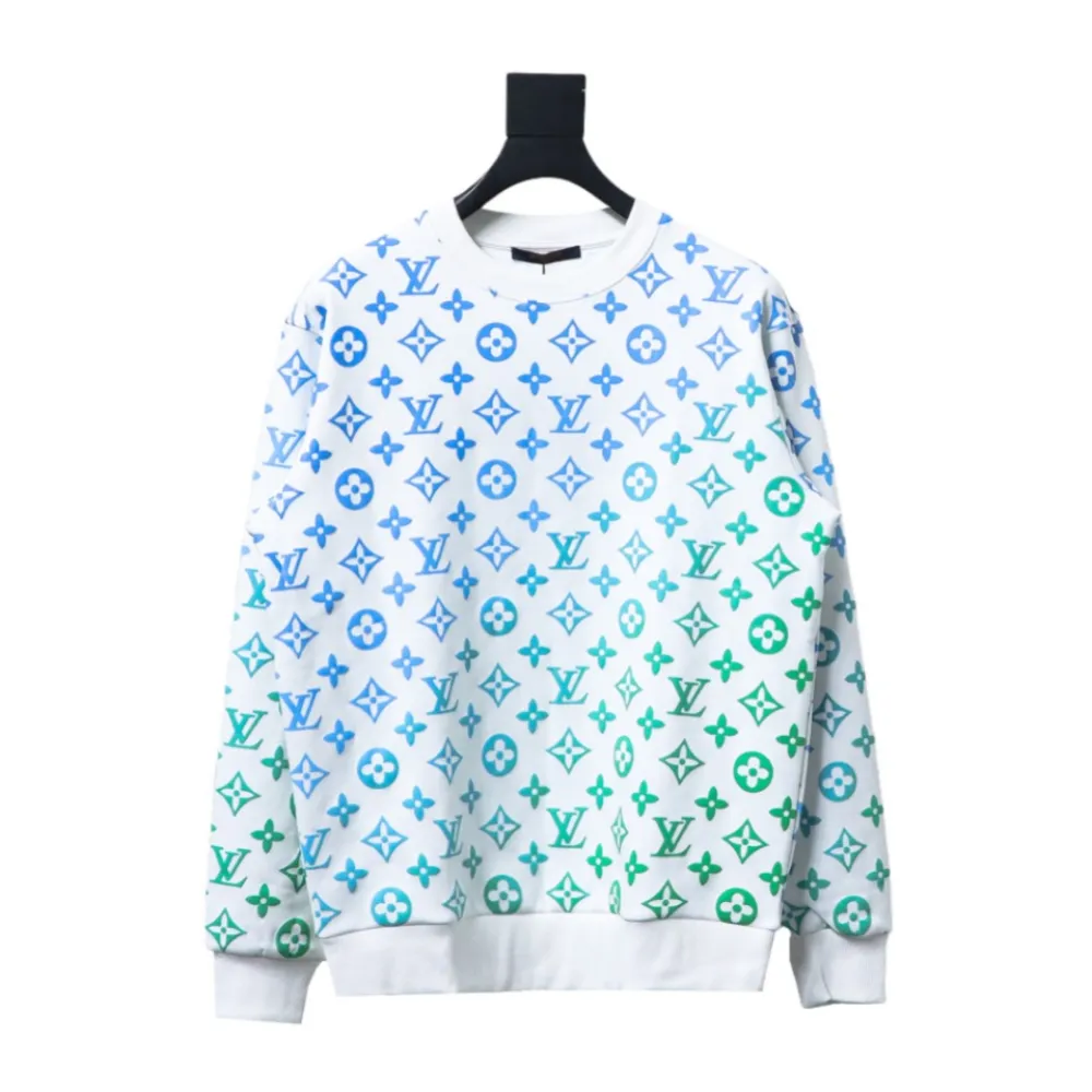  Louis Vuitton full print gradient round neck Hoodie 2