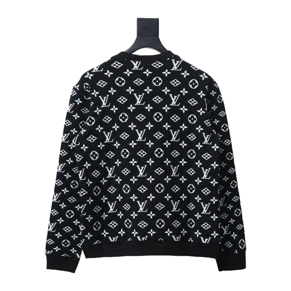 Louis Vuitton full print LOGO jacquard round neck Hoodie
