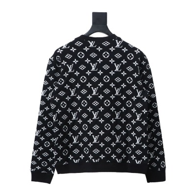  Louis Vuitton full print LOGO jacquard round neck Hoodie 02