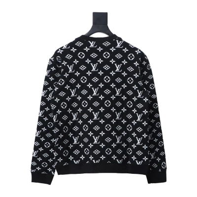 Louis Vuitton full print LOGO jacquard round neck Hoodie 02