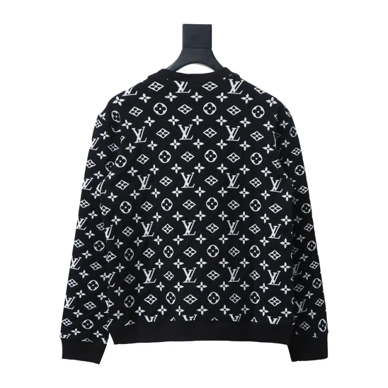 Louis Vuitton full print LOGO jacquard round neck Hoodie