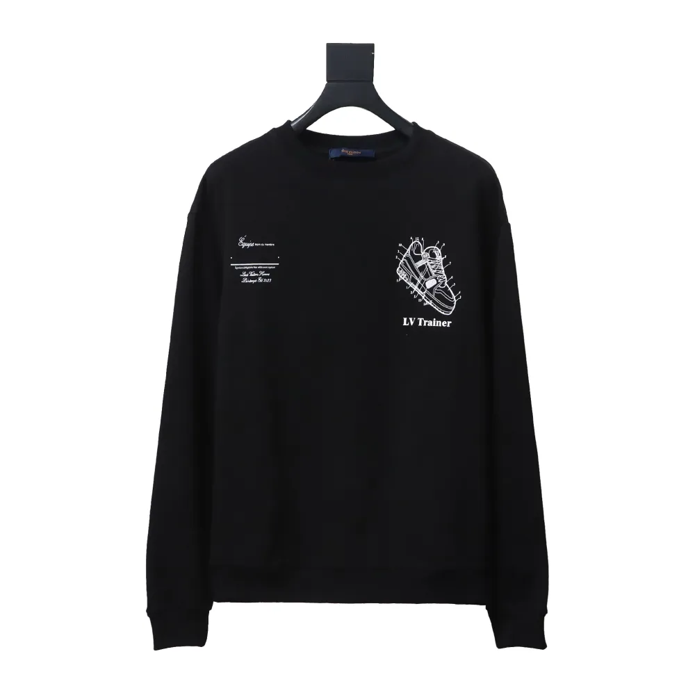  Louis Vuitton letter shoe print round neck Hoodie 1