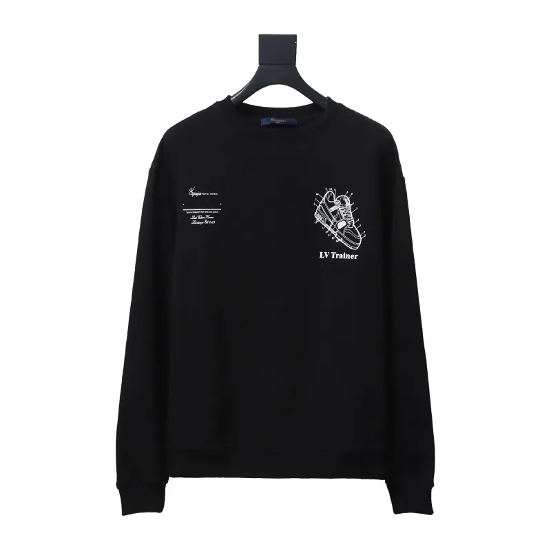  Louis Vuitton letter shoe print round neck Hoodie 1