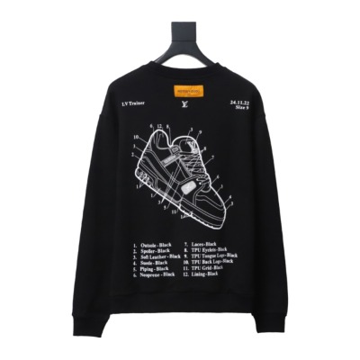  Louis Vuitton letter shoe print round neck Hoodie 1 02
