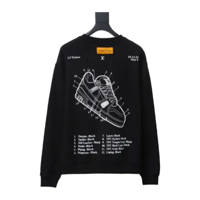  Louis Vuitton letter shoe print round neck Hoodie 1 02