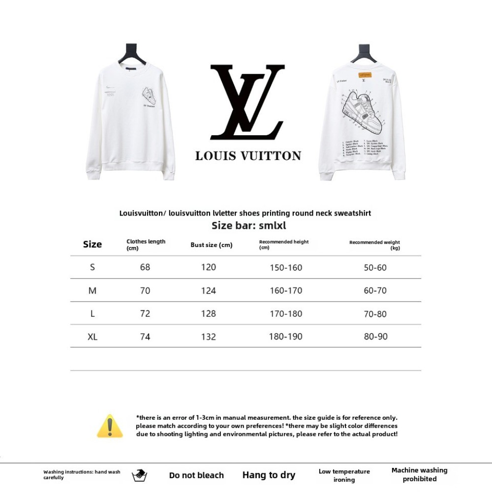  Louis Vuitton letter shoe print round neck Hoodie 2