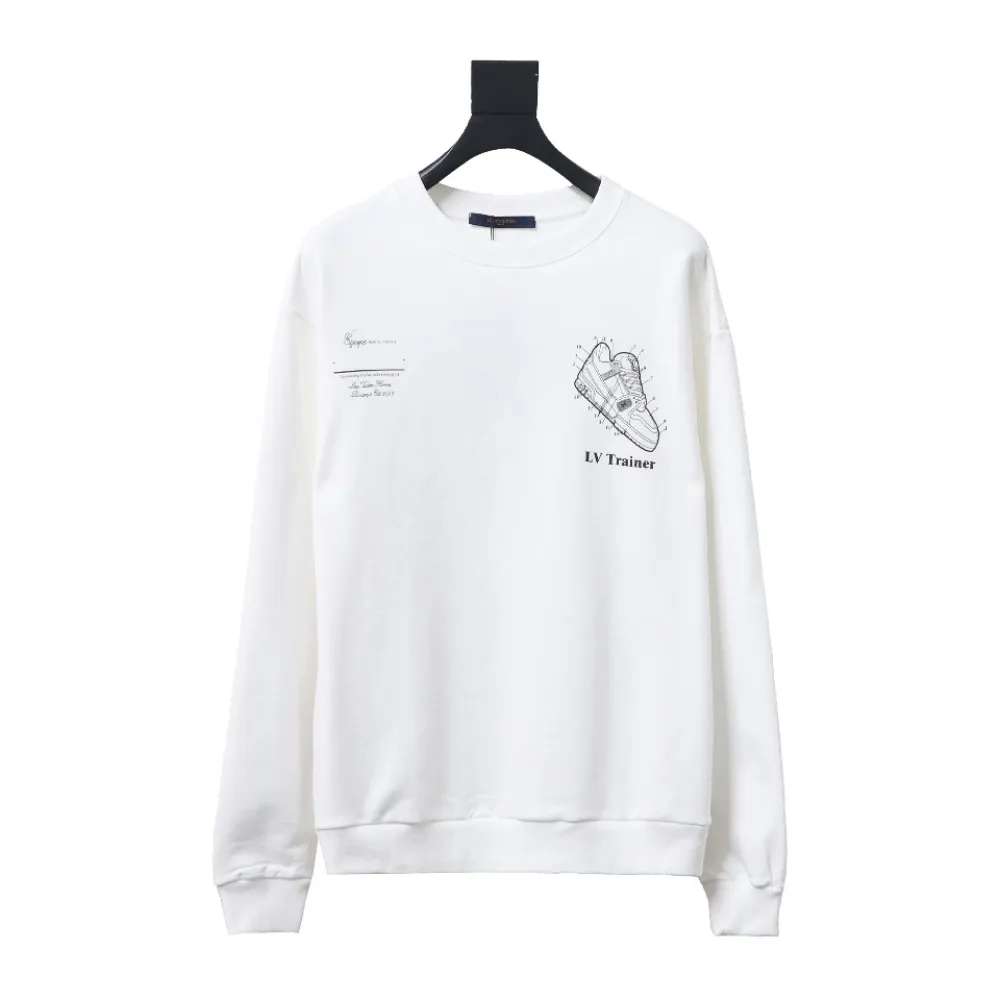  Louis Vuitton letter shoe print round neck Hoodie 2