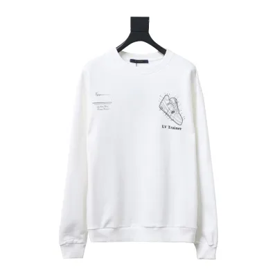  Louis Vuitton letter shoe print round neck Hoodie 2 01