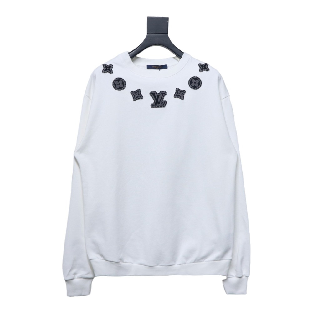  Louis Vuitton letter towel embroidery round neck Hoodie 1