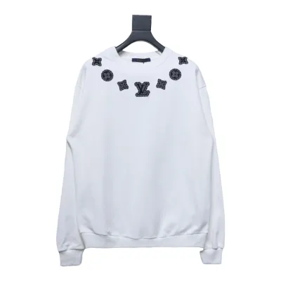  Louis Vuitton letter towel embroidery round neck Hoodie 1 01