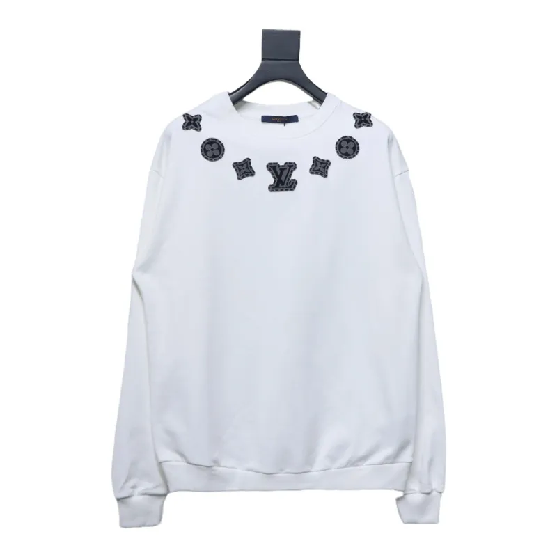 Louis Vuitton letter towel embroidery round neck Hoodie 1