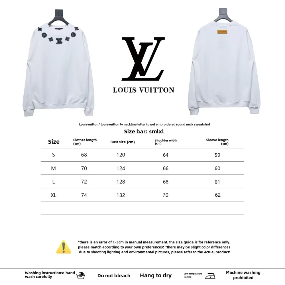  Louis Vuitton letter towel embroidery round neck Hoodie 1