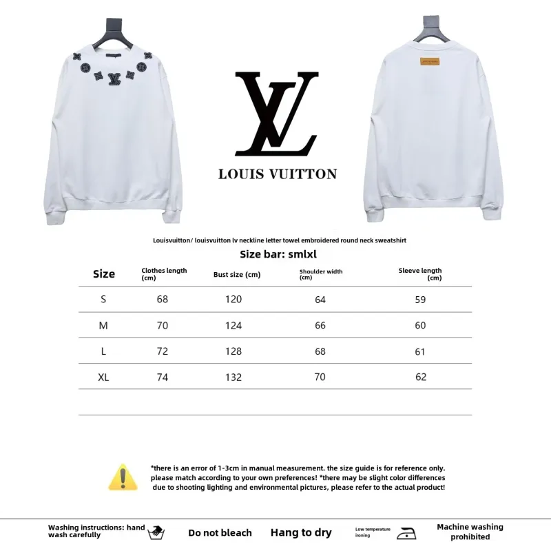  Louis Vuitton letter towel embroidery round neck Hoodie 1