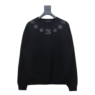  Louis Vuitton letter towel embroidery round neck Hoodie 2 02