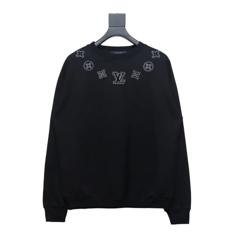 Louis Vuitton letter towel embroidery round neck Hoodie 2