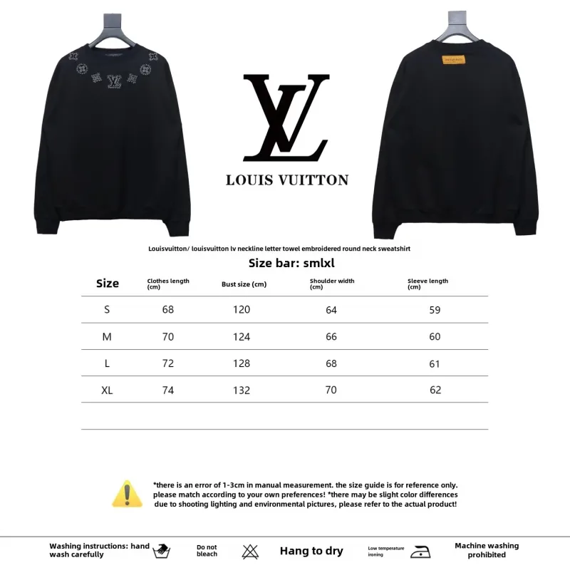 Louis Vuitton letter towel embroidery round neck Hoodie 2