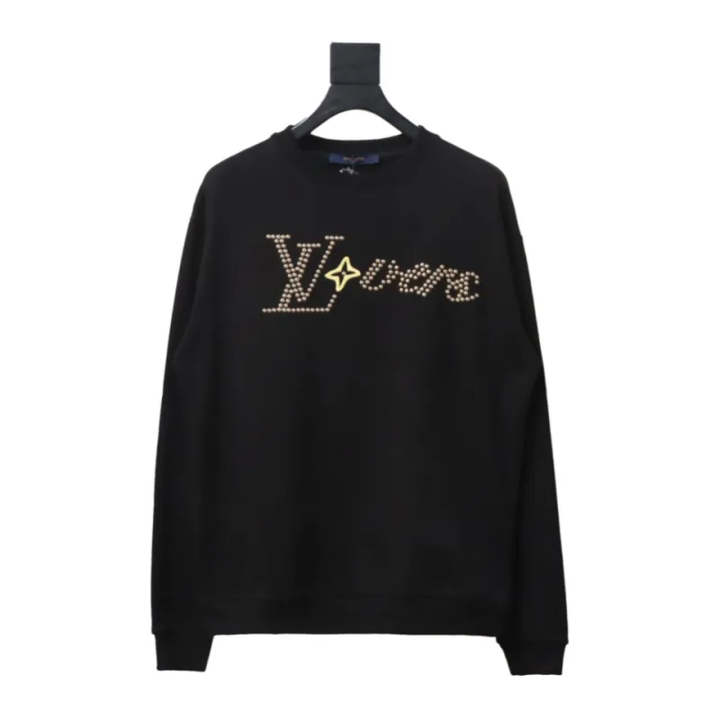  Louis Vuitton Metal studded letter long-sleeved Hoodie 1