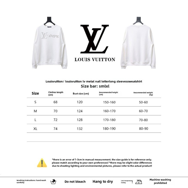  Louis Vuitton Metal studded letter long-sleeved Hoodie 2