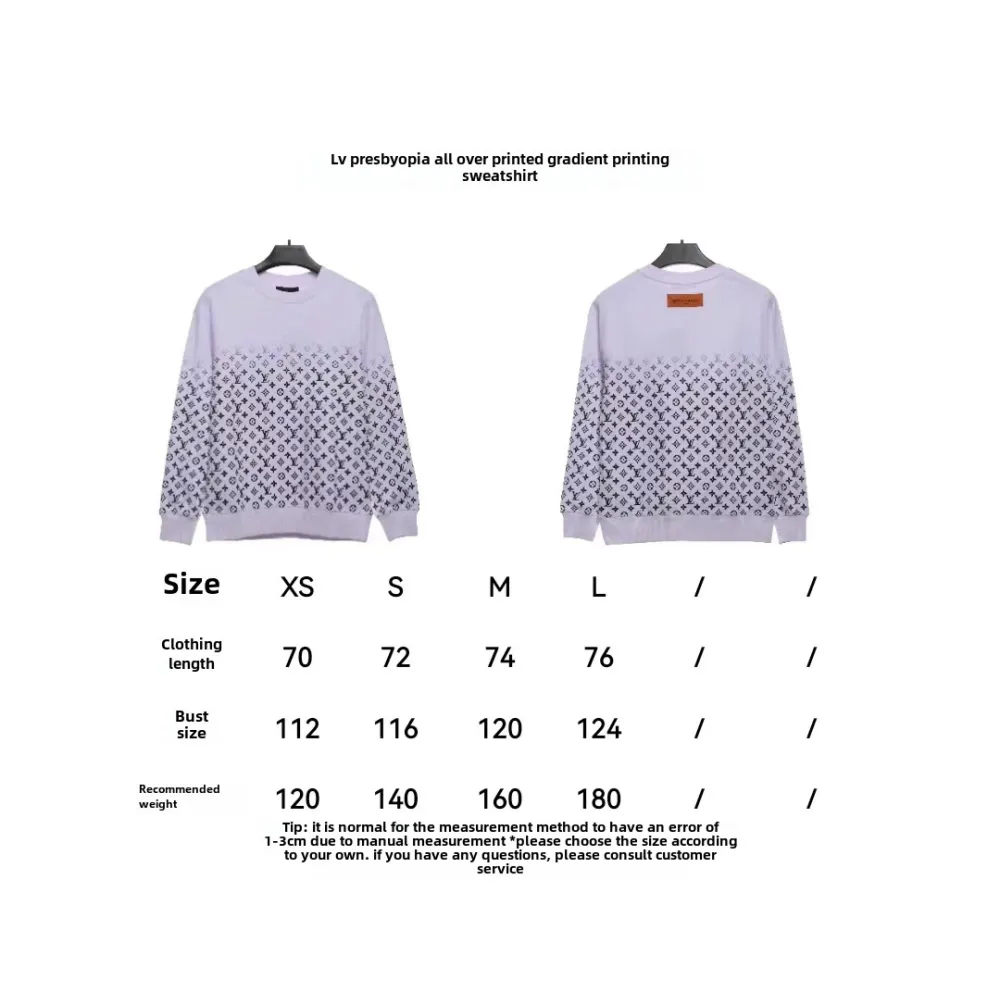  Louis Vuitton monogram all-over gradient print Hoodie2